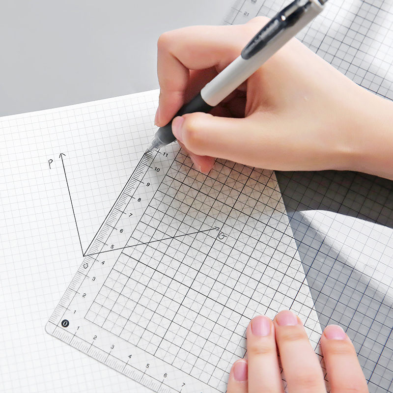 Ruler Set Transparent - Lavagna righello trasparente A4 B5 Studenti