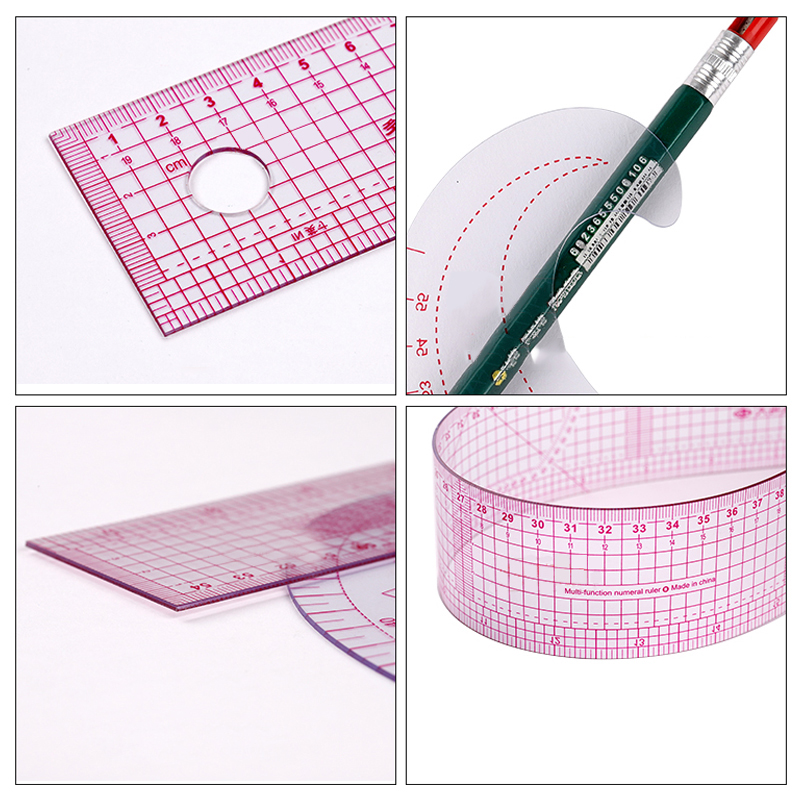 Ruler Set Transparent - Righello da taglio a curva francese