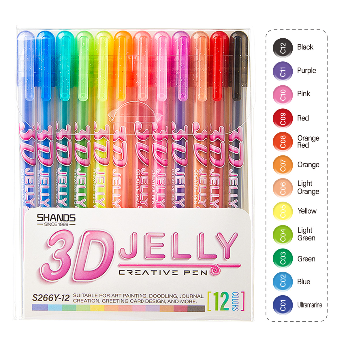 Gel Ink Pen Set - SHANDS Set di 12 penne gel