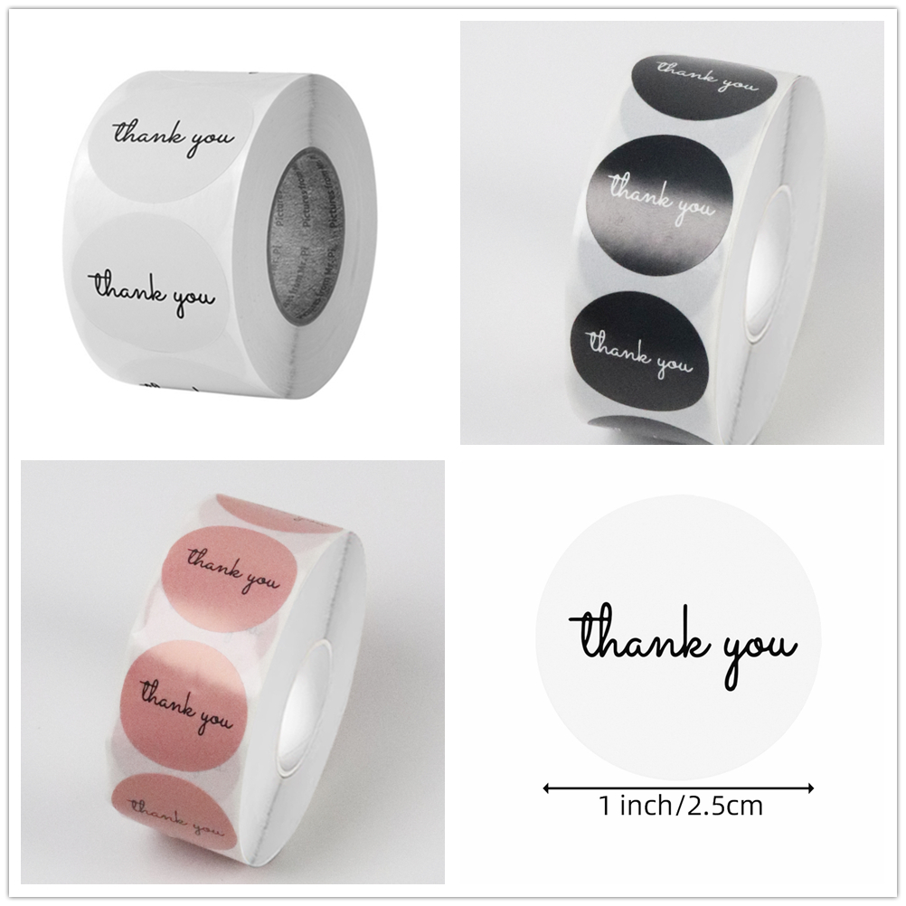 Sticker Label Roll - 500 adesivi di ringraziamento Rotolo da