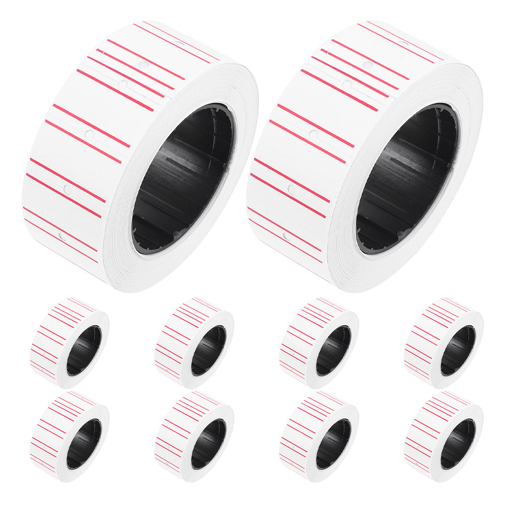 Sticker Label Roll - 10 Rotoli di Etichette Adesive per