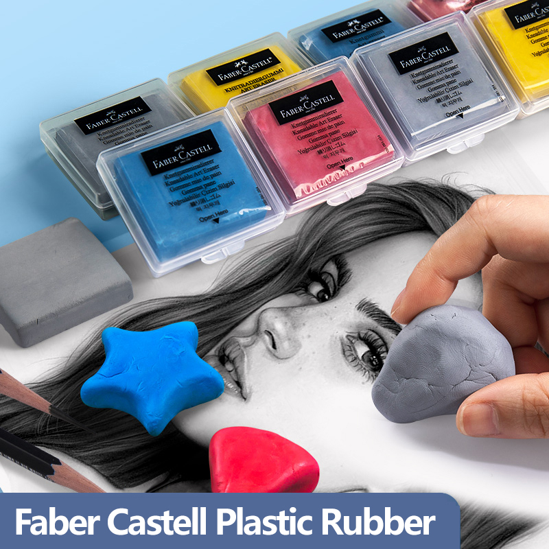 Rubber Eraser Kneaded - Faber-Castell Gomma per plasticità 4 pezzi
