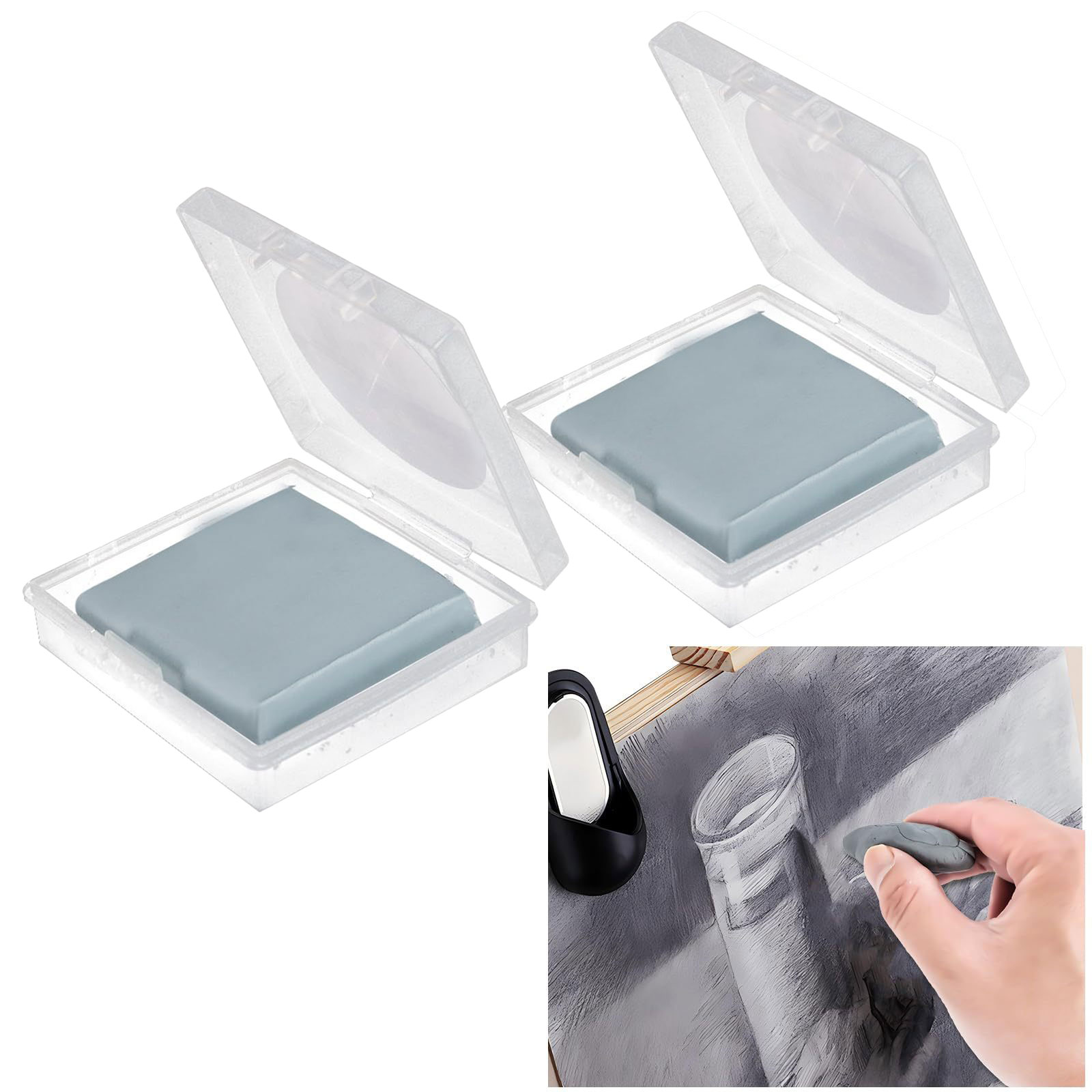 Rubber Eraser Kneaded - 2 Gomme da cancellare modellabili per
