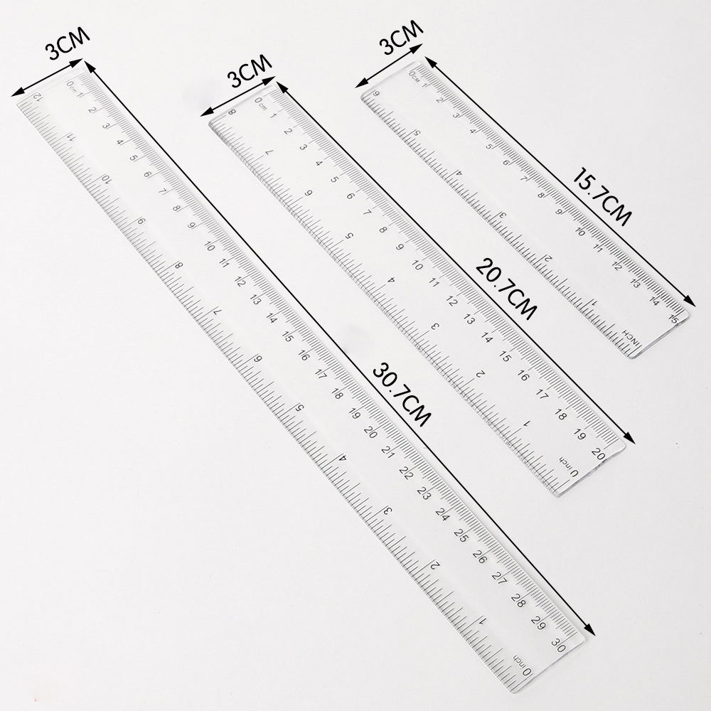 Righello dritto da 6/8/12 poll - Ruler Set Transparent recensione e prezzo
