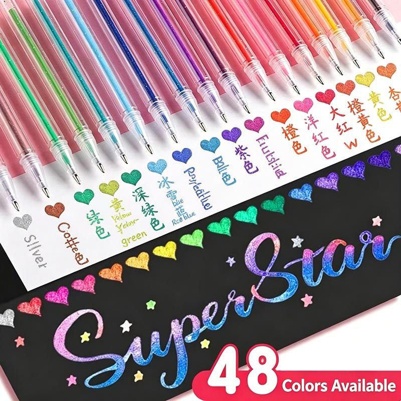 Set di penne gel glitterate da - Gel Ink Pen Set recensione e prezzo