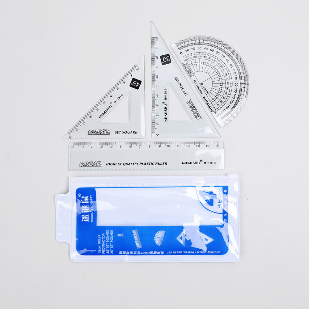 Set di righelli in plastica tr - Ruler Set Transparent recensione e prezzo