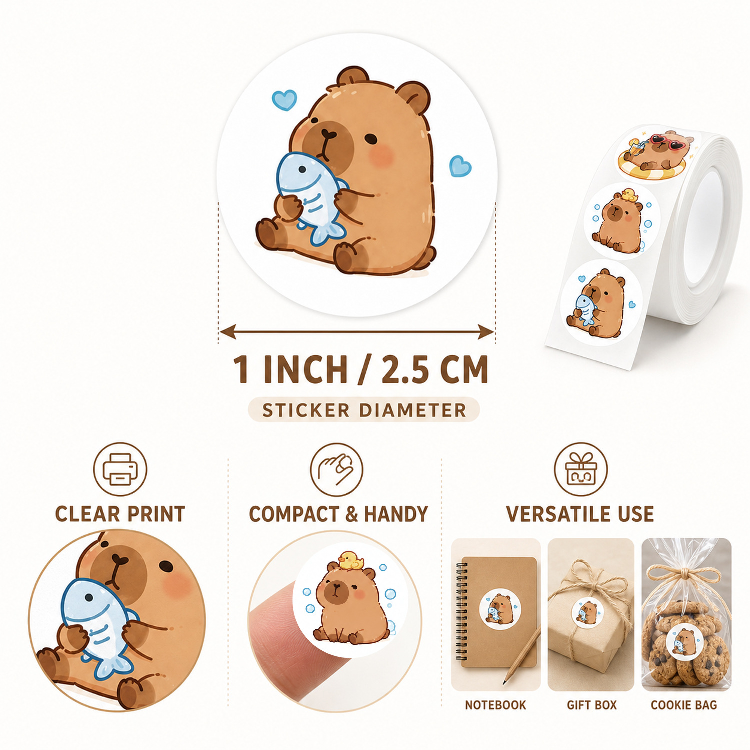 JCAC 500 pezzi/rotolo Adesivi  - Sticker Label Roll recensione e prezzo