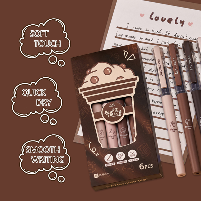 6 pezzi/set serie tè pomeridia - Gel Ink Pen Set recensione e prezzo